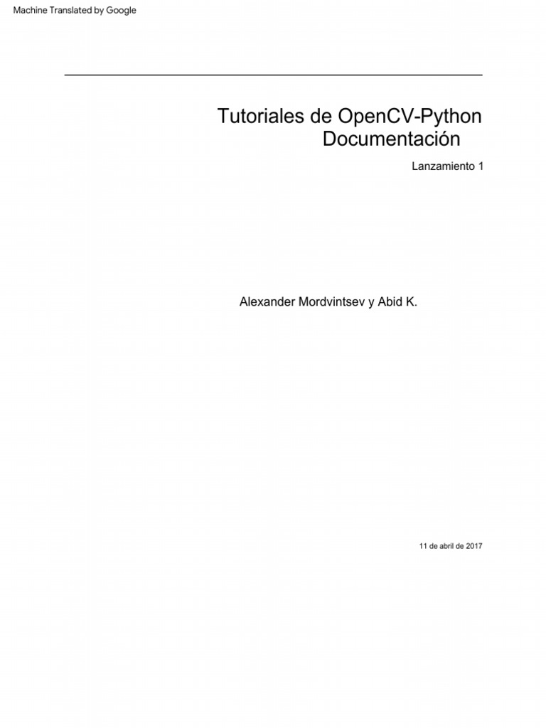 Tutoriales de OpenCV en Python | PDF | Python (lenguaje de programación ...