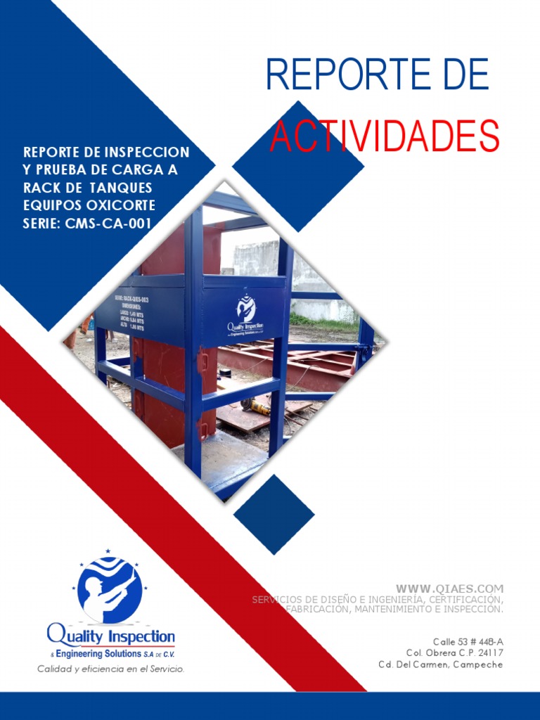 Inspección y Prueba de Carga a Rack | PDF | Ciencias fisicas ...