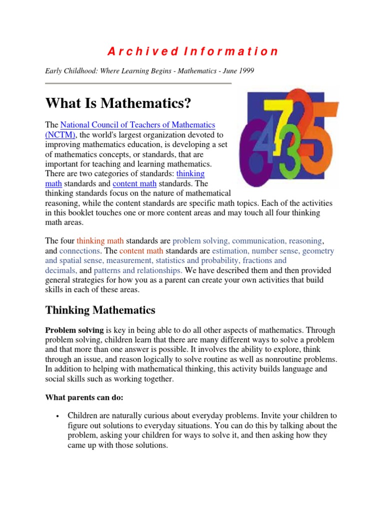 Early Childhood Math Learning Guide | PDF | Galileo Galilei | Teaching ...