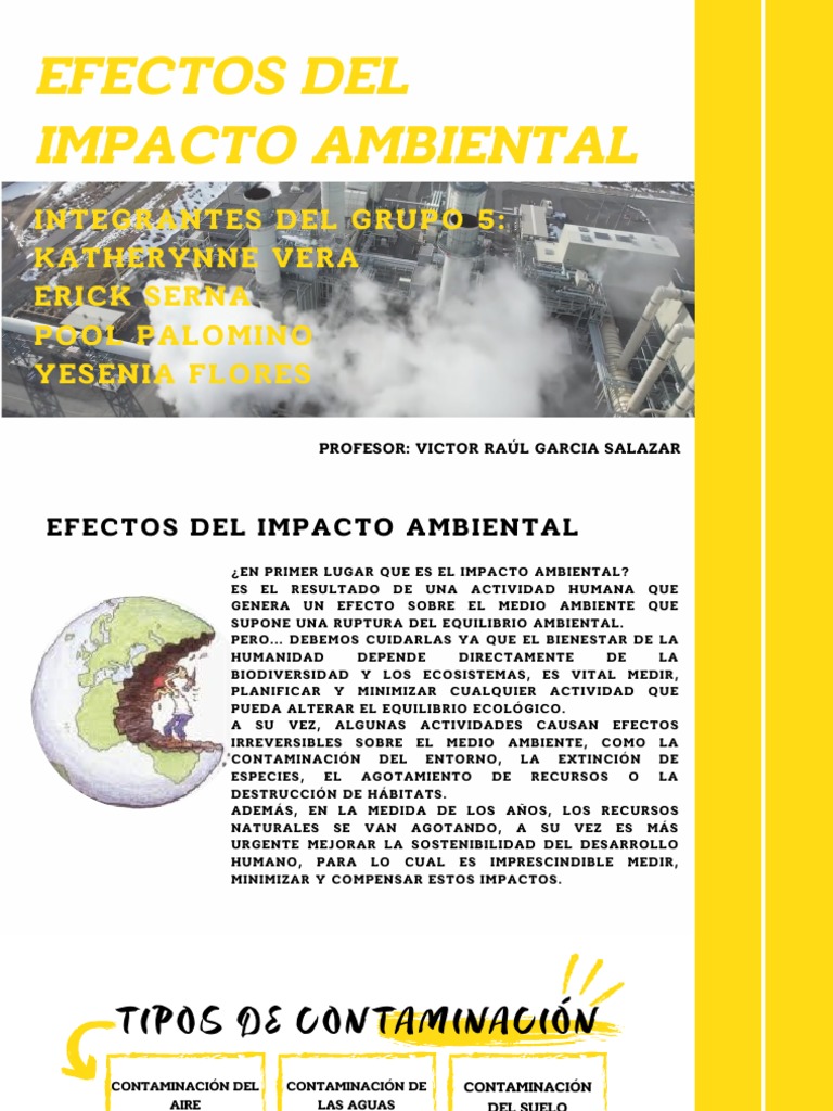 Efectos del Impacto Ambiental y Sostenibilidad | PDF | Contaminación | Agua