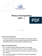 Unit-1 TOC (Theory of Computation)