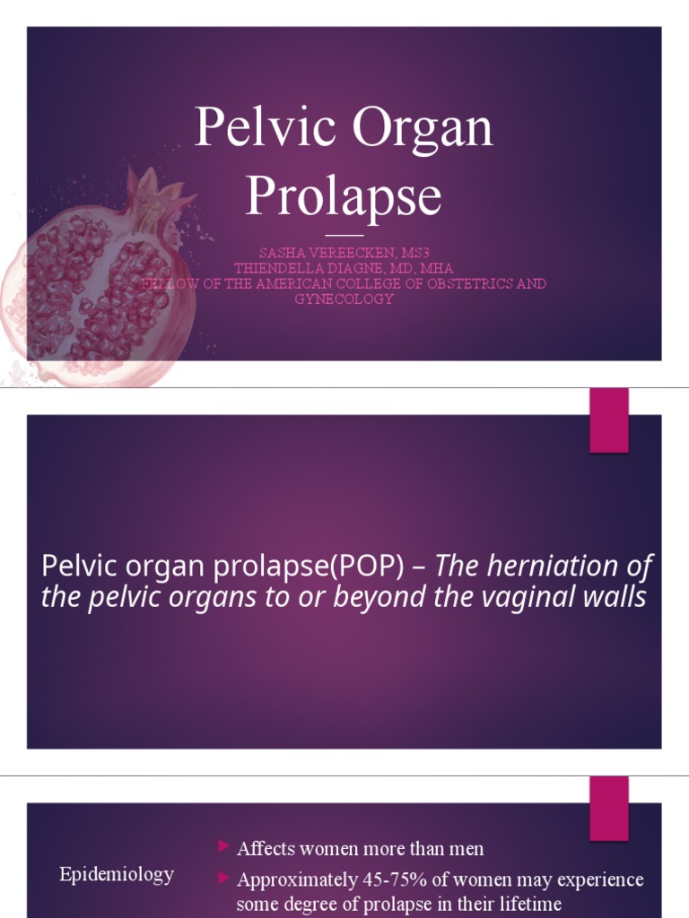 Pelvic Organ Prolapse | PDF | Constipation | Vagina