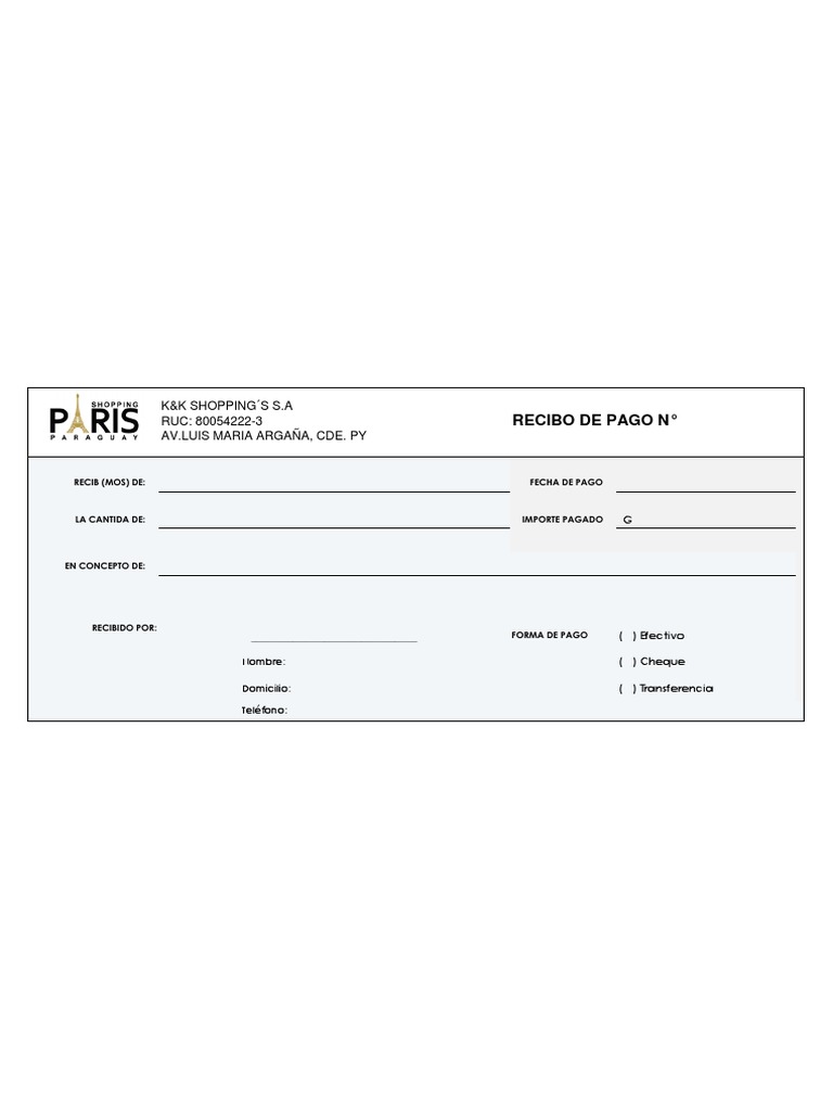 Modelo de Recibo de Dinero Comun | PDF