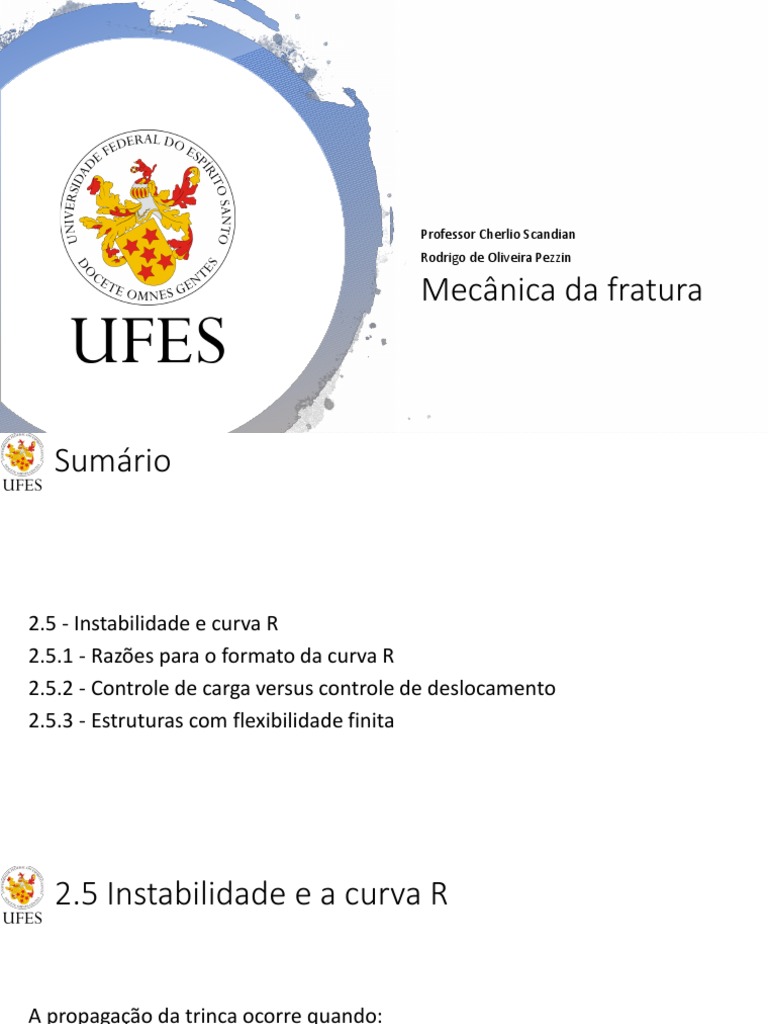 Instabilidade e Curva R na Mecânica da Fratura | PDF | Fratura ...