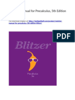 Solution Manual For Precalculus 5th Edition Blitzer