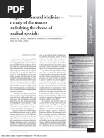 Surgery or General Medicine - A Study of The Reasons Underlying The Choice of Medical Specialty