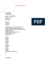 Q Program Using Array Implementation