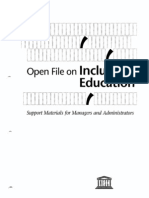 Inclusive Education - An Open File For Managers