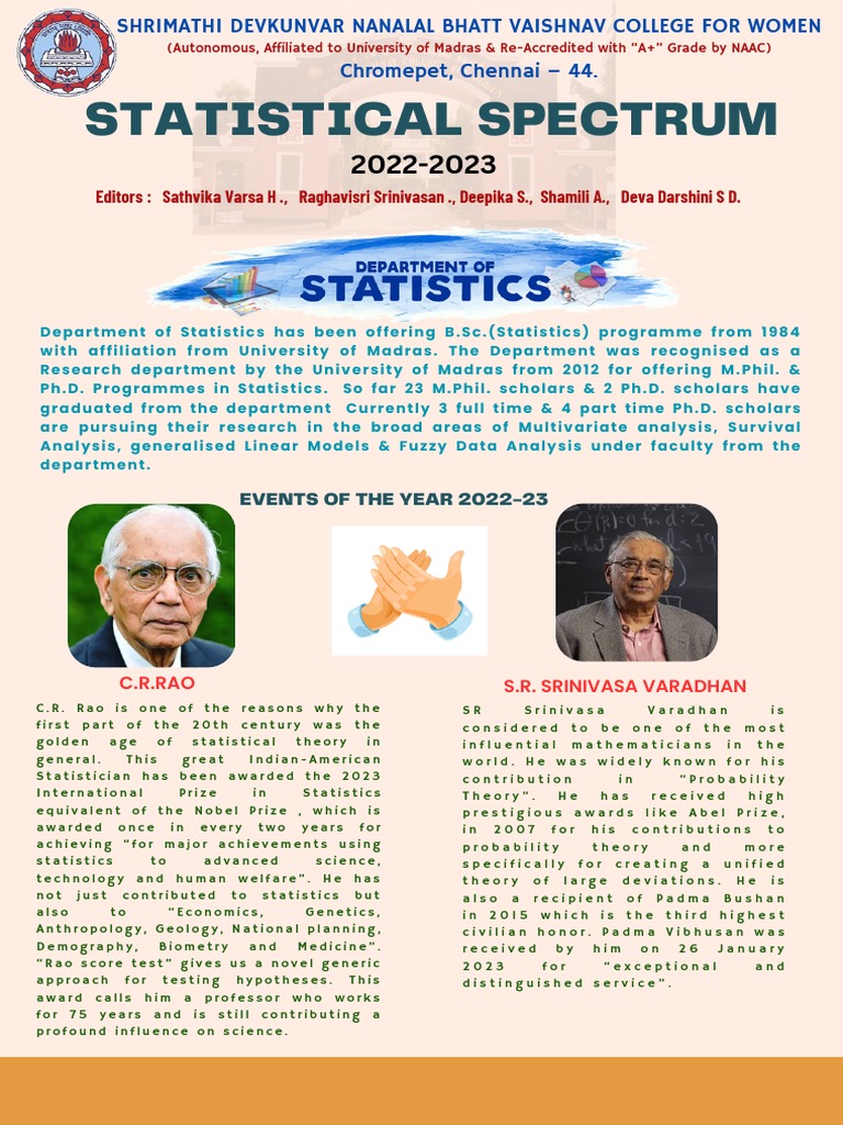 Department of Statistics Newsletter 2022-2023 | PDF | Opinion Poll ...