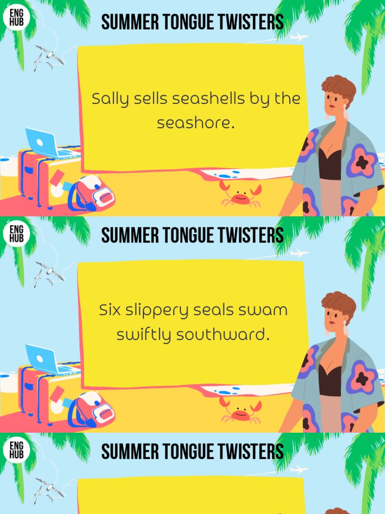 A2-B2 Summer Tongue Twisters | PDF