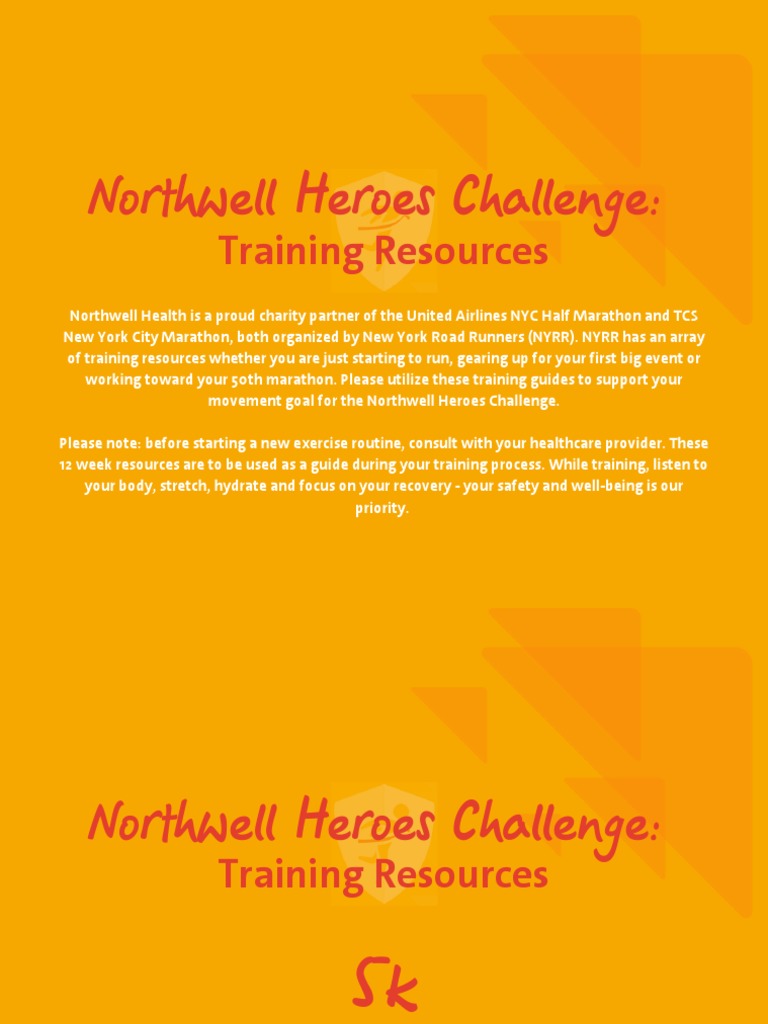 Northwell Heroes Challenge 5K Training Plan | PDF | Racing | Physical ...