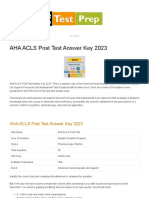 AHA ACLS Post Test Answer Key