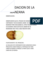 Oxidacion de La Manzana