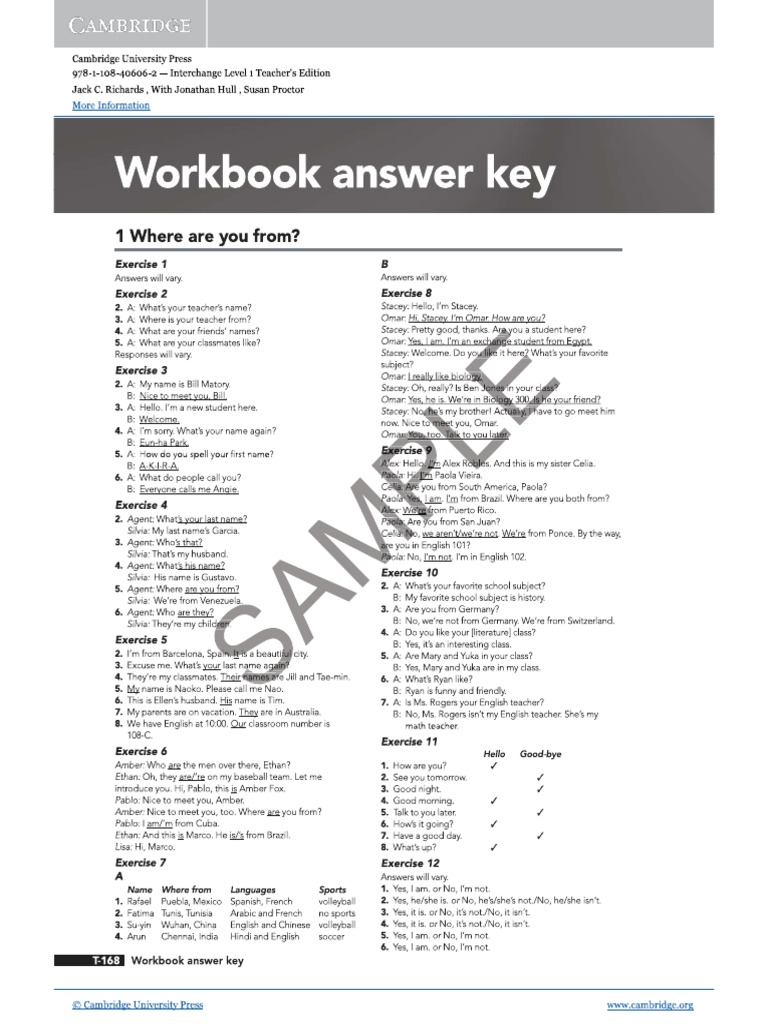 Respuestas Workbook | PDF