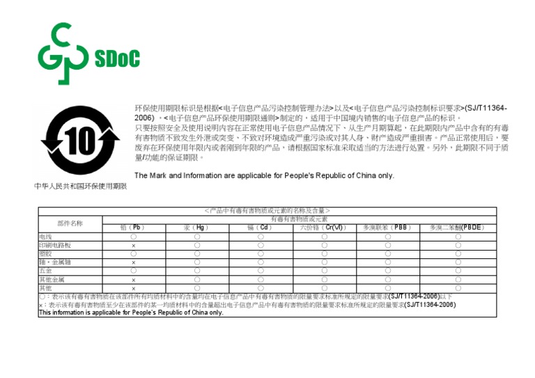 Chinese_RoHS_Contents list PDF