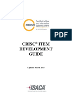 2017 - CRISC Item Development Guide
