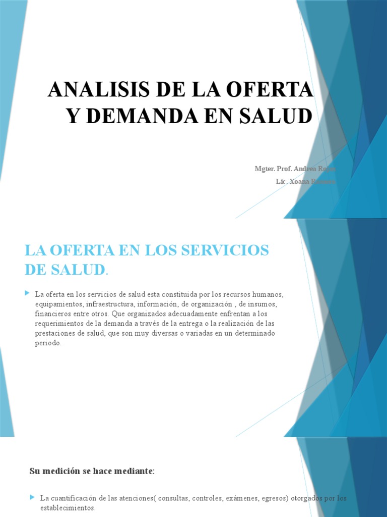 ANALISIS DE LA OFERTA Y DEMANDA EN SALUD (Autoguardado) | PDF | Gestión ...