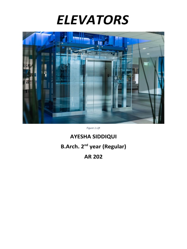 ELEVATORS | PDF | Elevator | Manufactured Goods