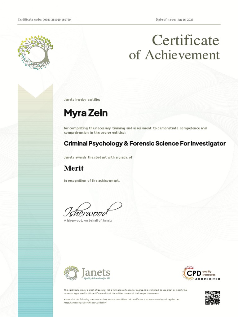 Forensic Science Achievement | PDF