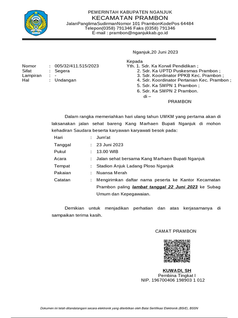 Undangan Jalan Sehat | PDF