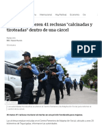 Honduras - Mueren 41 Reclusas - Calcinadas y Tiroteadas - Dentro de Una Cárcel - BBC News Mundo