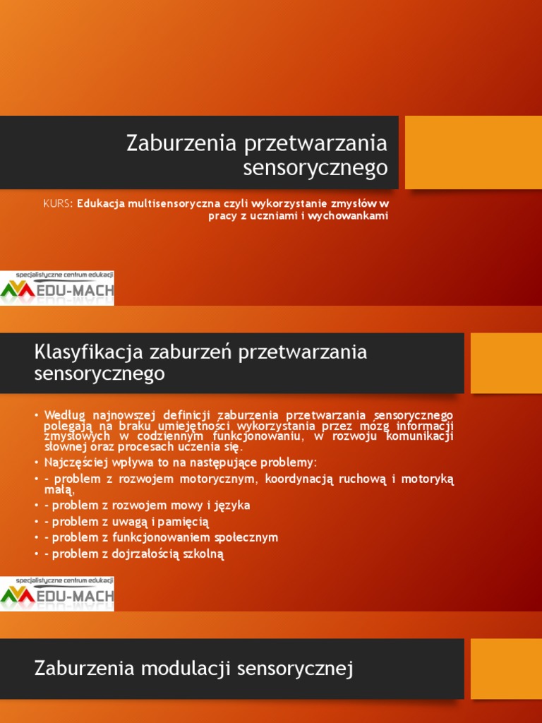 Zaburzenia Przetwarzania Słuchowego A Orzeczenie O Niepełnosprawności Zaburzenia Przetwarzania Sensorycznego Multis | PDF