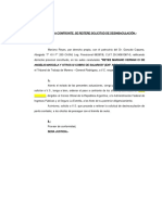 Reyes Solicita Pase A Confronte. Se Reitere Solicitud de Desinsaculación