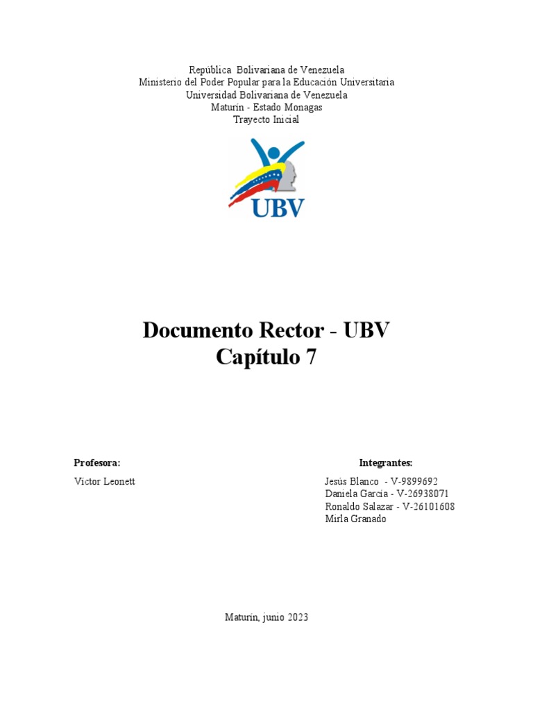 Caracterización de Programas UBV Maturín | PDF