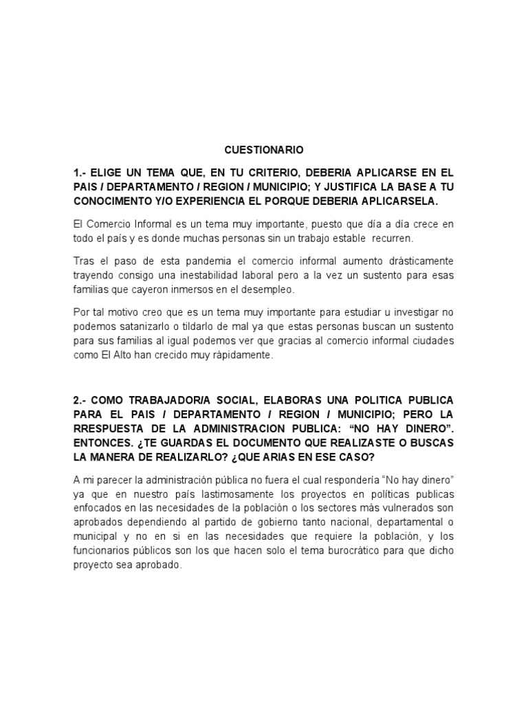 Proceso Administrativo Cuestionario #1, PDF, Responsabilidad social  corporativa