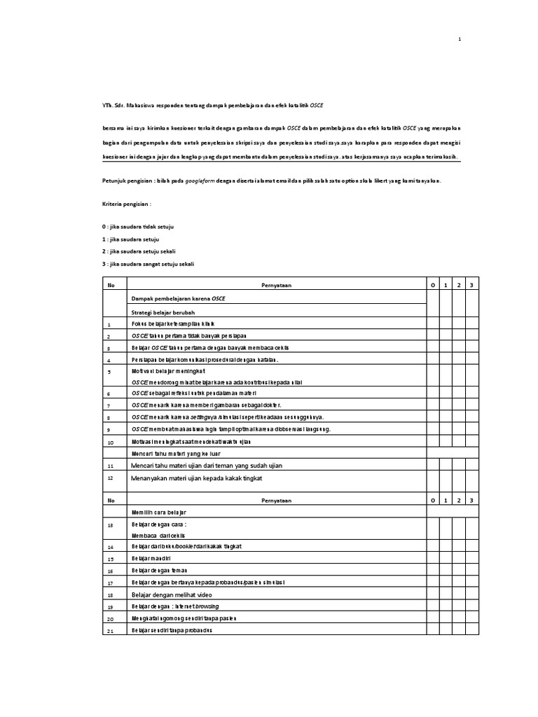 Kuesioner | PDF