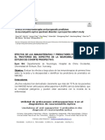 Efectos de Las Inmunoterapias y Predictores Pronósticos en El Trastorno Del Espectro de La Neuromielitis Óptica