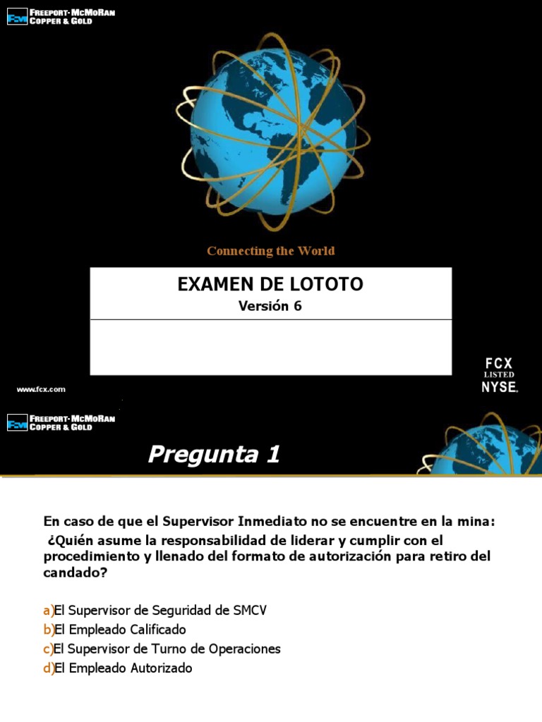 Examen LOTOTO Cerro Verde 2024 | PDF | Hogar, jardinería y bricolaje ...
