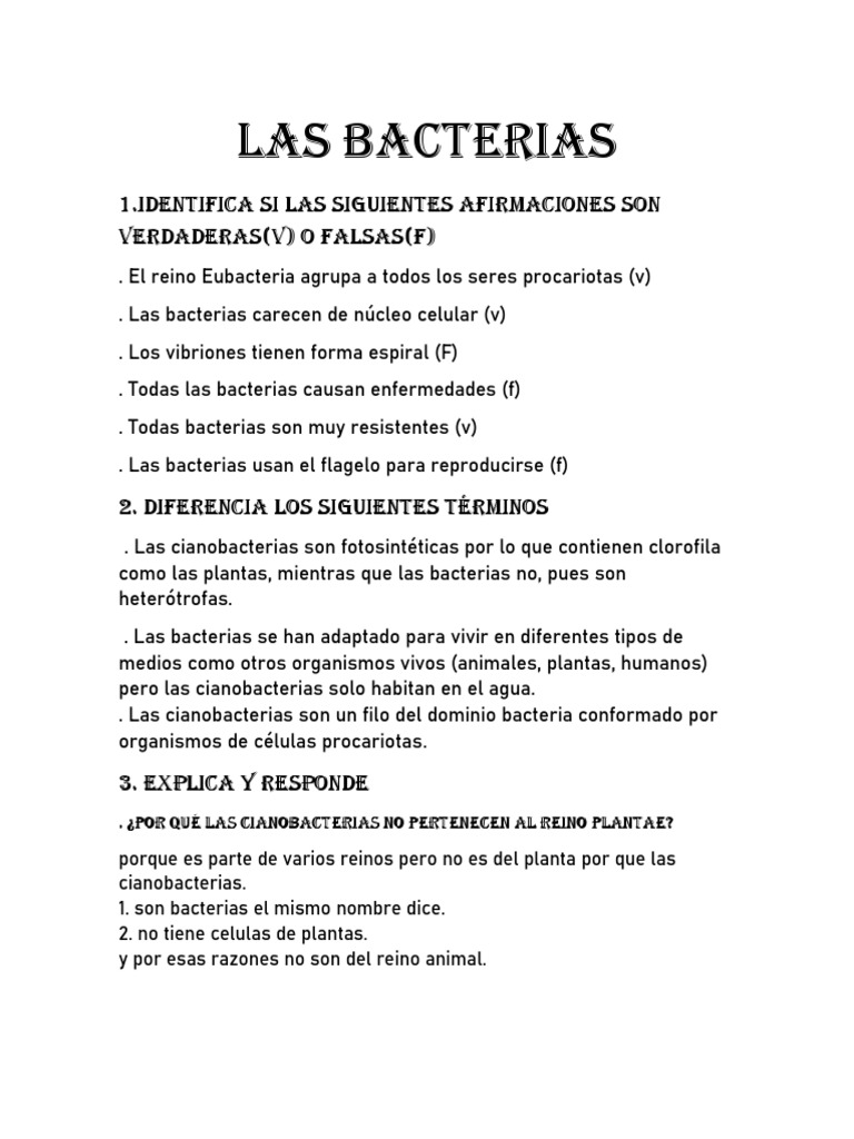 LAS BAcTERIAS | PDF