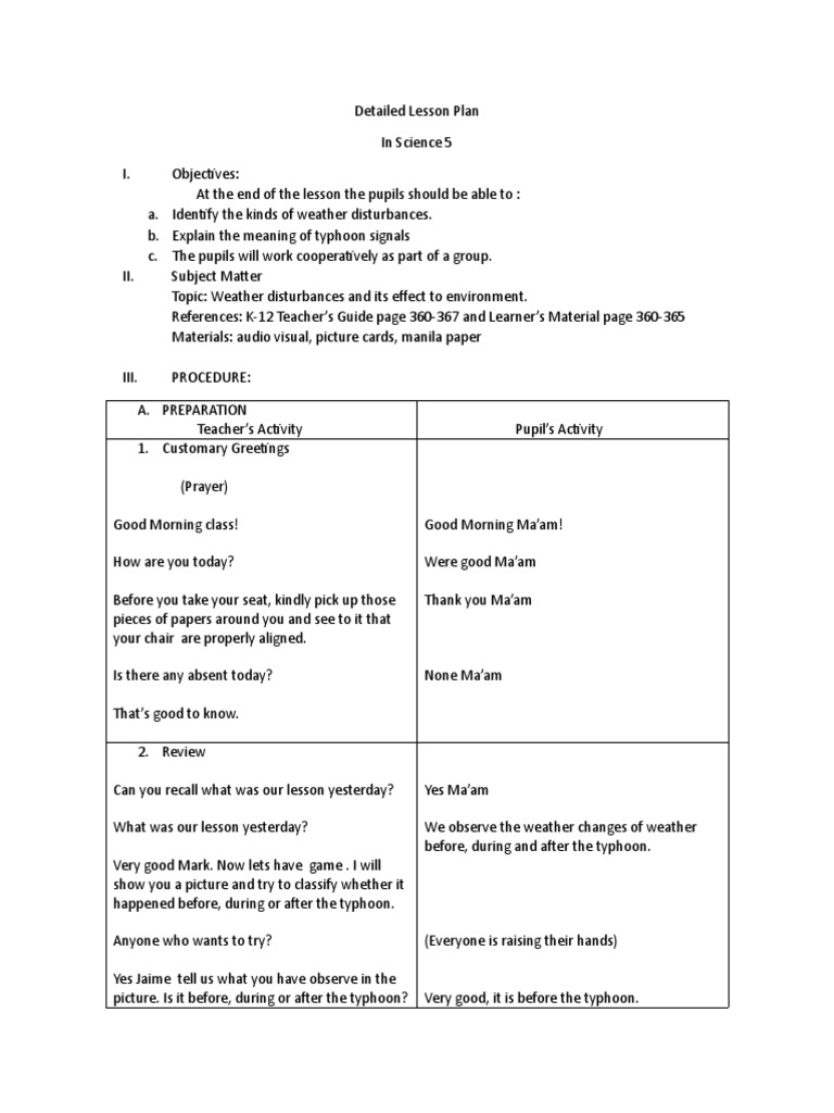 Grade 7 Lesson Plan | Download Free PDF | Tropical Cyclones | Storms