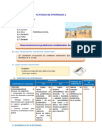 D1 A2 SESION Reconocemos Los Problemas Ambientales de Nuestra Escuela.