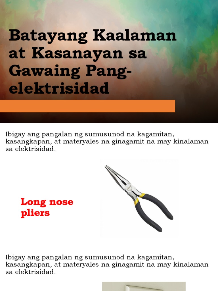 epp-5-q4-w4-batayang-kaalaman-at-kasanayan-sa-gawaing-pang-elektrisidad