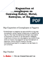 EPP 5 Q4 W2 Mga Kagamitan at Kasangkapan Sa Gawaing-Kahoy, Metal