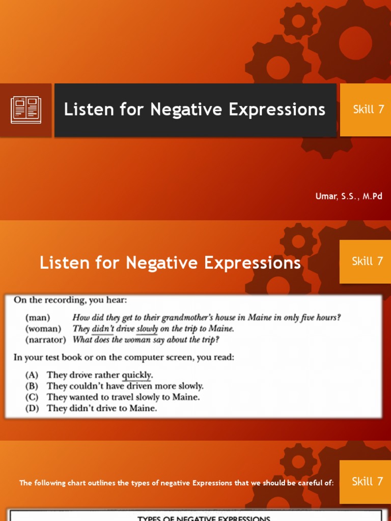 Understanding Negative Expressions | PDF