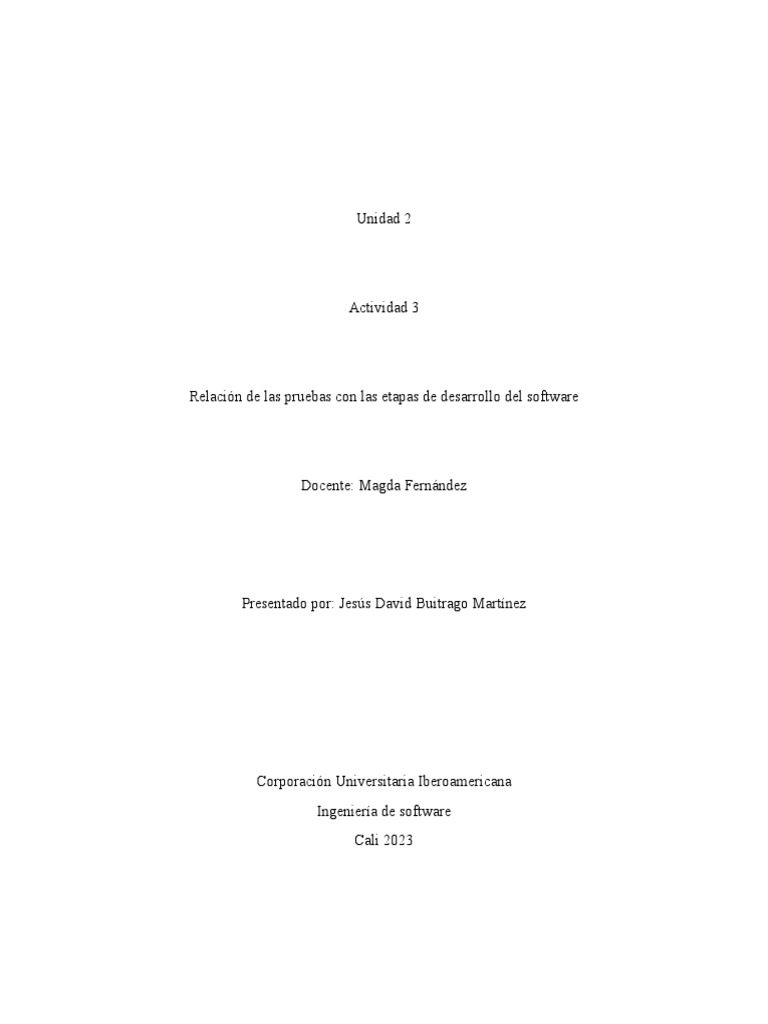 Actividad 3 pruebas de software pdf software error de programaci n