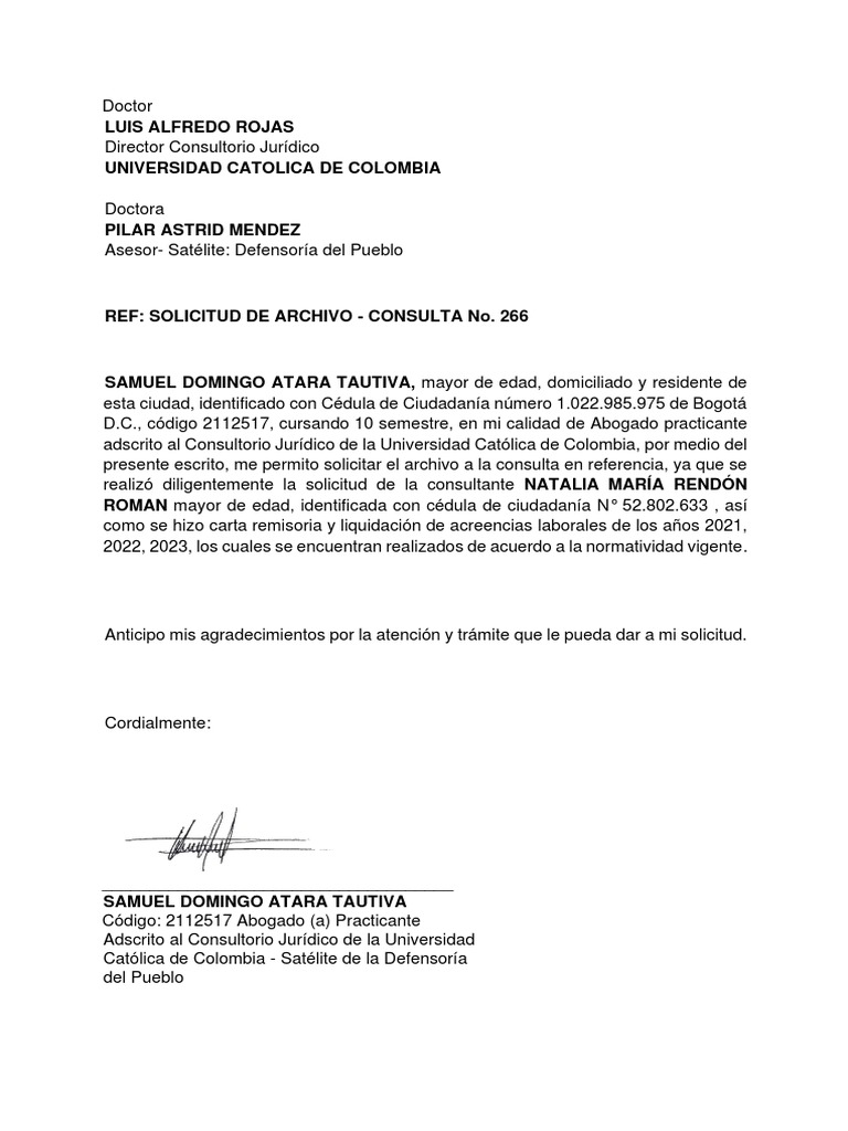 Solicitud de archivo consulta 266 pdf