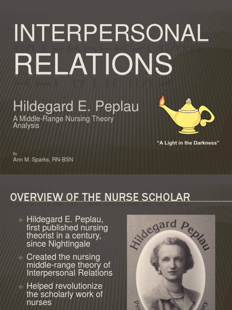 Peplau's Interpersonal Relations Theory | PDF | Nursing | Psychology