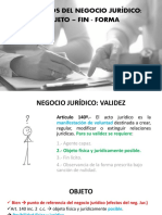 3-Negocio Jurídico - Validez - Objeto - Fin - Forma