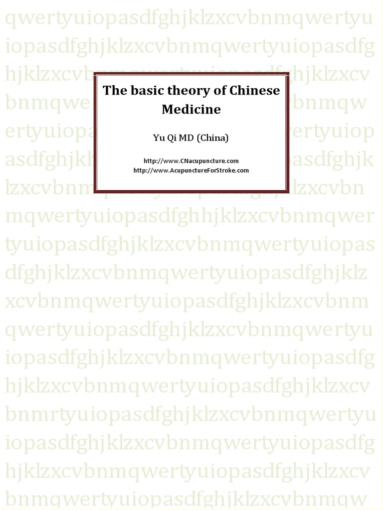 The basic theory of chinese medicine handout pdf traditional