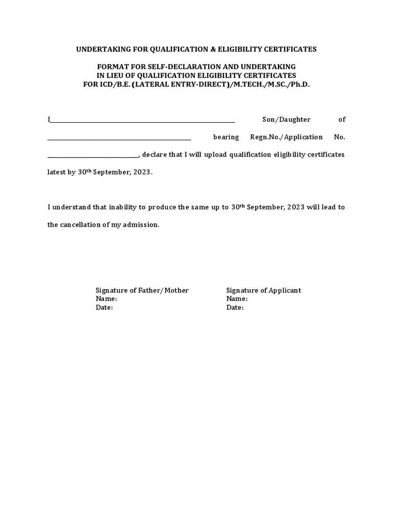 Minimum Eligibility Criteria Meaning In Hindi