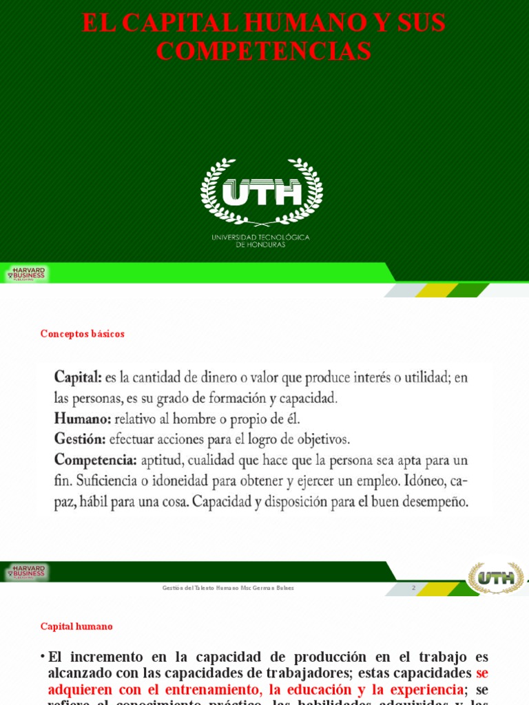 Tema 2 CAPITAL HUMANO Y SUS COMPETENCIAS | PDF | Gestión del talento