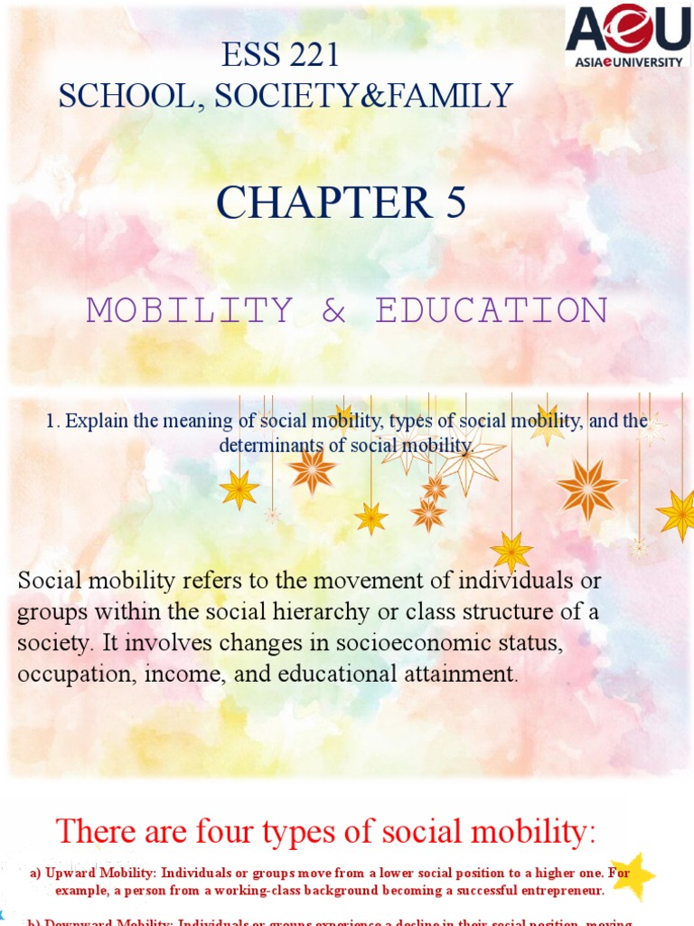 Chapter 5 Mobility & Education | PDF | Social Mobility | Socioeconomic ...