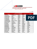 Lista de Aprobados - Curso Formacion DNA 3 Edicion Presencial Arequipa 10-14 Abr 2023