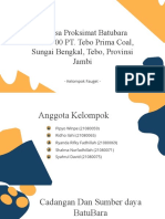 Analisa Proksimat Batubara Seam 300 PT. Tebo Prima Coal, Sungai Bengkal, Tebo, Provinsi Jambi