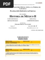 2o Parc Marzo HIST MEX II Planeación Expuesta EPOANC Profr GSV