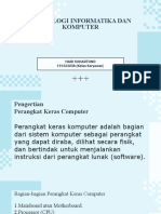 Teknologi Informatika Dan Komputer: Hari Suhartono 191223038 (Kelas Karyawan)